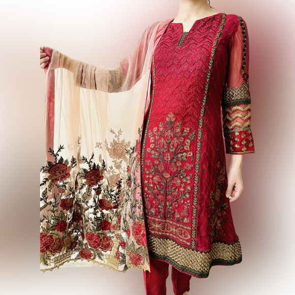 Pakistani Indian shalwar qameez dupatta eid - Picture 3 of 16